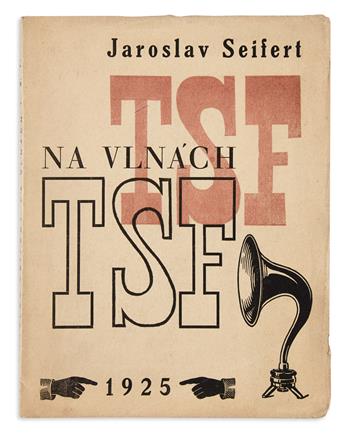 (AVANT-GARDE / CZECH MODERNIST.) Seifert, Jaroslav; and Teige, Karel. Na Vlnách TSF (On the Waves of the Telegraph).